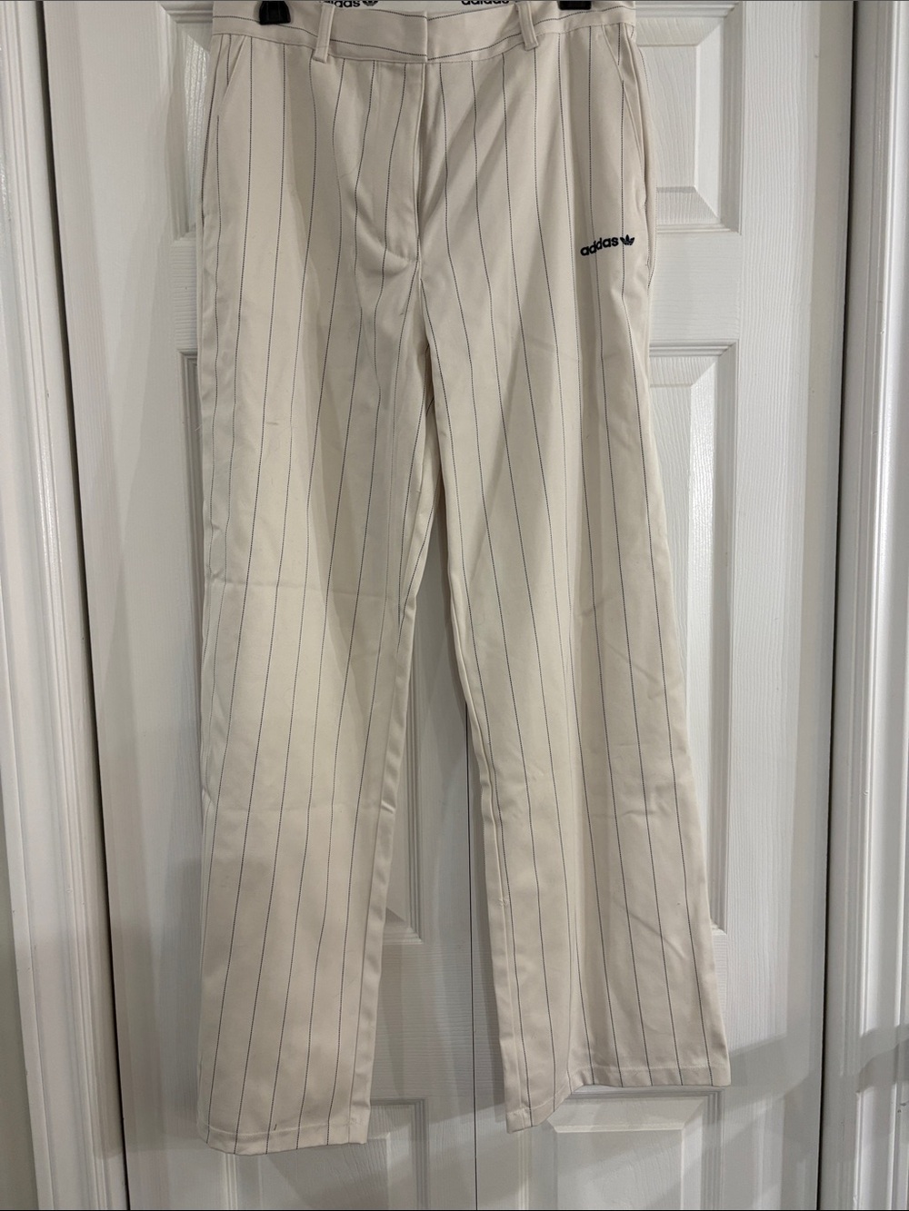 adidas Cream Pinstripe Chinos